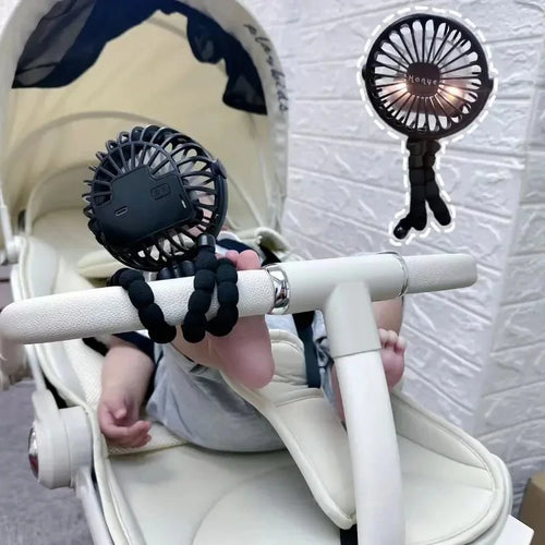 Baby Kinderwagen Fan Hand Wiederaufladbare USB Blattlose Kleine Klapp Fans Mini Ventilator Stille Tisch Outdoor Kühler Hals Fan