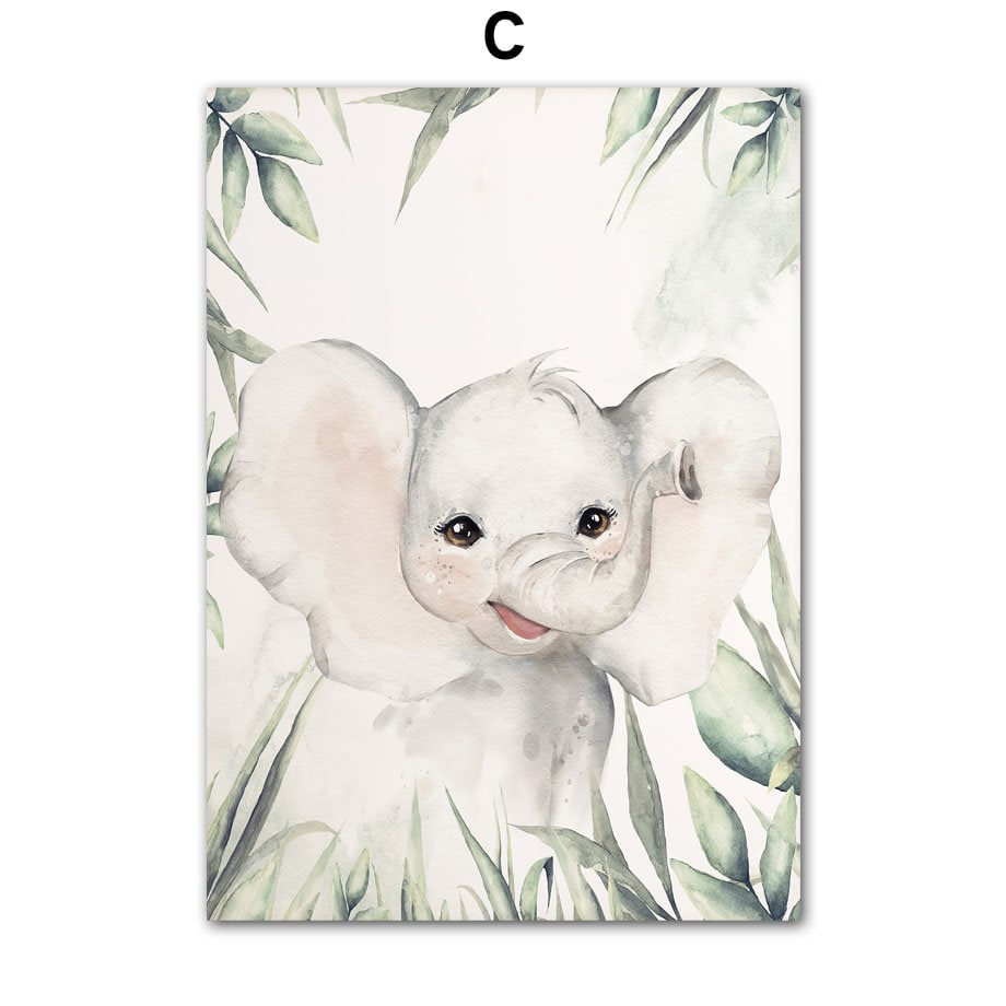 Poster Kinderzimmer Dschungel Tiere I Kinder Name Personalisiert I Kinderzimmer Bilder I Wand Deko I Kunst Druck I Deko Print I ohne Rahmen