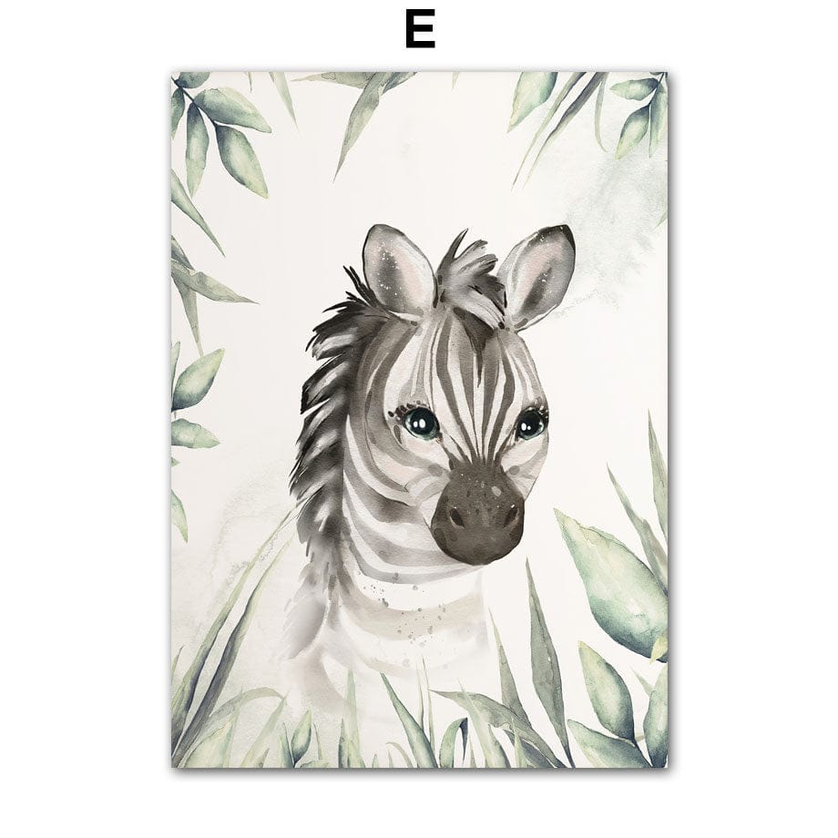 Poster Kinderzimmer Dschungel Tiere I Kinder Name Personalisiert I Kinderzimmer Bilder I Wand Deko I Kunst Druck I Deko Print I ohne Rahmen