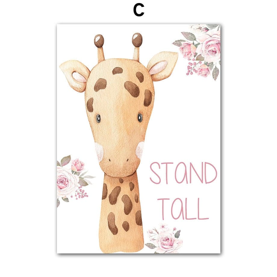 Poster Kinderzimmer Wald süße Tiere · Kinderzimmer Bilder · Wand Deko · Kunst Druck · Deko Print · ohne Rahmen-4