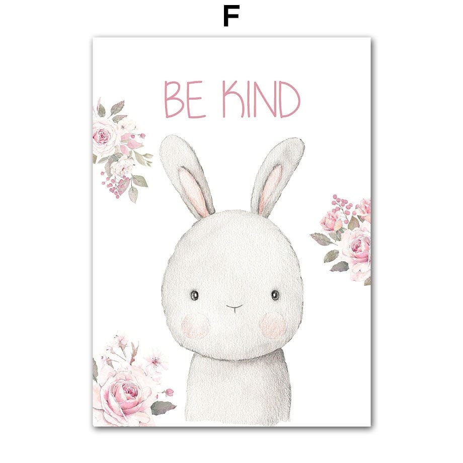 Poster Kinderzimmer Wald süße Tiere · Kinderzimmer Bilder · Wand Deko · Kunst Druck · Deko Print · ohne Rahmen-7