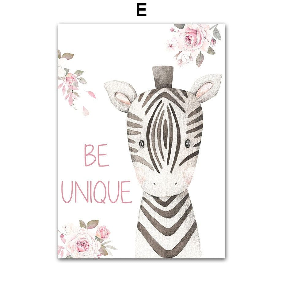 Poster Kinderzimmer Wald süße Tiere · Kinderzimmer Bilder · Wand Deko · Kunst Druck · Deko Print · ohne Rahmen-6