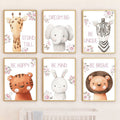 Poster Kinderzimmer Wald süße Tiere · Kinderzimmer Bilder · Wand Deko · Kunst Druck · Deko Print · ohne Rahmen-0
